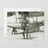 探検家のバードと水上飛行機: 1900年代初頭 ポストカード (正面/裏面)