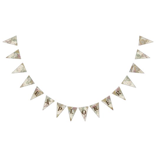 探検家の世界地図 バンティングフラッグ (全)