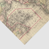 探検家の海上ルートが付いている世界地図 薄葉紙 (詳細)