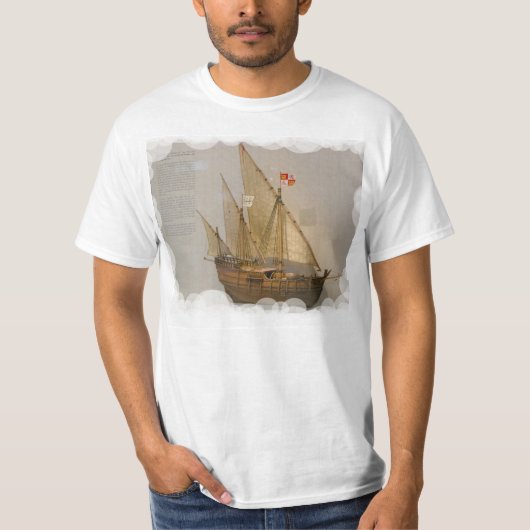 探検家の船、ヴァスコ・ダ・ガマ Tシャツ (正面)