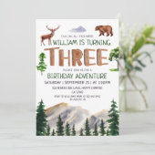 探検家アドベンチャーボーイズ 3歳の誕生日 招待状 (スタンド正面)