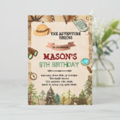 探検家アドベンチャー誕生日招待状 招待状 (スタンド正面)