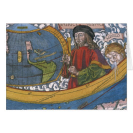 探検家アメリゴ・ヴェスプッチとのアメリカの地図