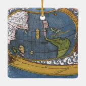 探検家アメリゴ・ヴェスプッチとのアメリカの地図 セラミックオーナメント (裏面)