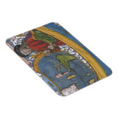 探検家アメリゴ・ヴェスプッチとのアメリカの地図 マグネット (右側)