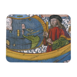 探検家アメリゴ・ヴェスプッチとのアメリカの地図 マグネット