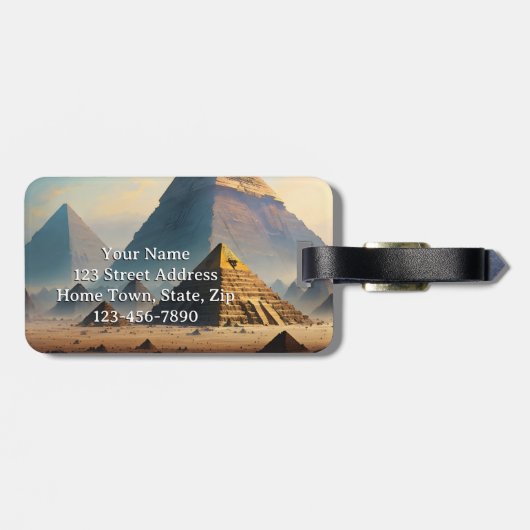 探検家エジプト考古学ワンドルラスト ラゲッジタグ (裏面横)