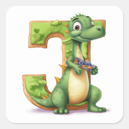 探検家ドラゴンと手紙J スクエアシール