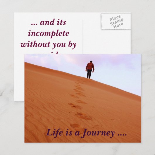 探検、人生は旅である….. ポストカード (正面/裏面)