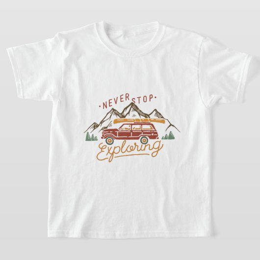 探索しなストップい Tシャツ (レイダウン)