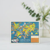 探索と発見ビジュアル歴史世界地図 ポストカード (スタンド正面)