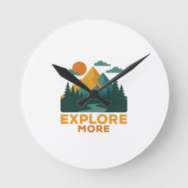 探索の詳細 – レトロマウンテン&フォレストアドベンチャー ラウンド壁時計