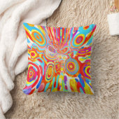 探索パター鮮やかン クッション (ブランケット)