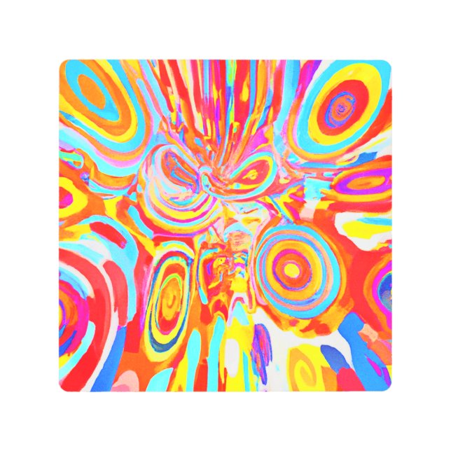 探索パター鮮やかン メタルプリント (正面)