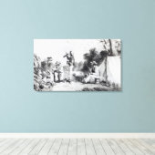 探索パーティー キャンバスプリント (インサイチュ (ウッドフロア))