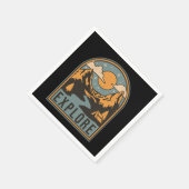 探索文字デザイン スタンダードカクテルナプキン (角)