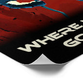 探索火星カスタム- NASAレトロ旅行ポスター ポスター (角)