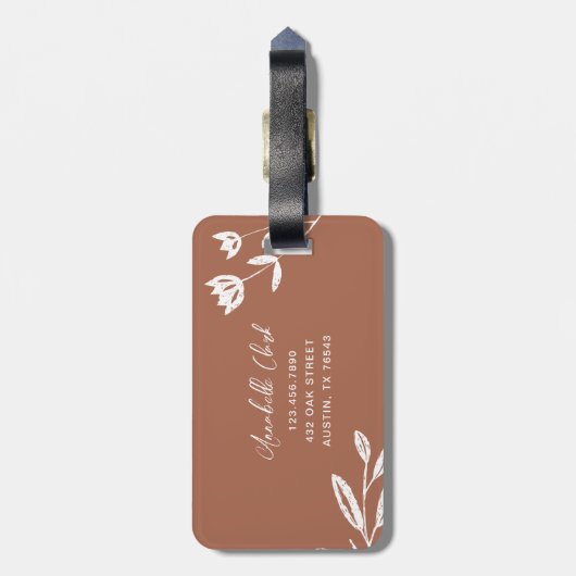 探索+ドリームナチュラルトーンとフローラ写真 ラゲッジタグ (裏面縦)