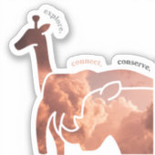 探索、接続、節約 シール (正面)