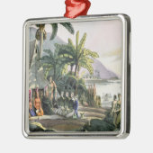 探険のパーティーおよび王Kamehameha I メタルオーナメント (左)