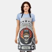 接カスタム退職した手凡例の名前を追加 エプロン (着用した状態)