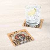 接カスタム退職した手凡例の名前を追加 スクエアペーパーコースター (インサイチュ)