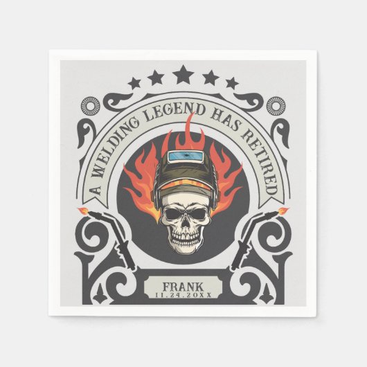 接カスタム退職した手凡例の名前を追加 スタンダードカクテルナプキン (正面)