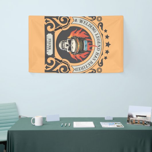 接カスタム退職した手凡例の名前を追加 横断幕 (トレードショー)