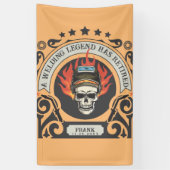 接カスタム退職した手凡例の名前を追加 横断幕 (縦)