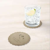 接パーソナライズされた続ハート金ゴールド ペーパーコースター (インサイチュ)