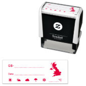 接写ID GB UK素晴らしイギリス天気日 セルフインキングスタンプ (インサイチュ)