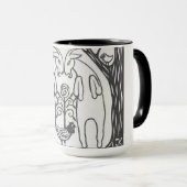 接合するヤギのタンブラー マグカップ (正面右)