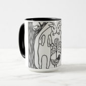 接合するヤギのタンブラー マグカップ (正面左)