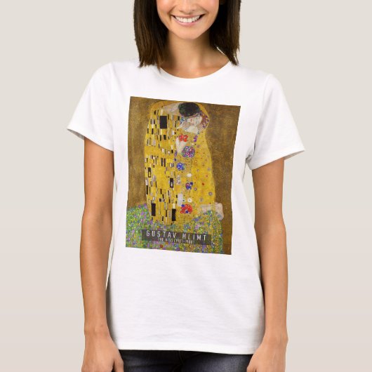 接吻 - グスタフ・クリムト Tシャツ (正面)