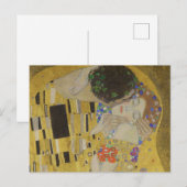 接吻、ユーゲント様式の油絵、グスタフ・クリムト ポストカード (正面/裏面)