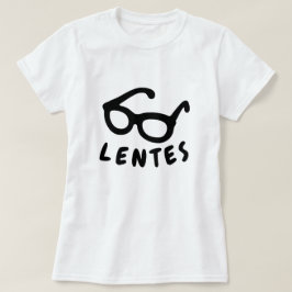 接眼レンズおよび文字Lentes: ガリシア人の接眼レンズ Tシャツ