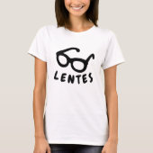 接眼レンズおよび文字Lentes: ガリシア人の接眼レンズ Tシャツ (正面)