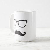 接眼レンズおよび髭のマグ コーヒーマグカップ (正面左)