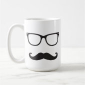 接眼レンズおよび髭のマグ コーヒーマグカップ (左)