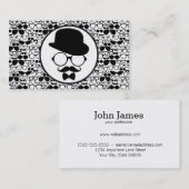 接眼レンズによって囲まれるクールなヒップスター 名刺 (正面/裏面)