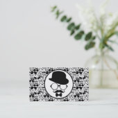 接眼レンズによって囲まれるクールなヒップスター 名刺 (スタンド正面)