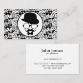 接眼レンズによって囲まれるクールなヒップスター 名刺 (正面/裏面)