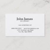 接眼レンズによって囲まれるクールなヒップスター 名刺 (裏面)