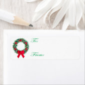 接着クリスマスリースギフトラベル ラベル (インサイチュ)