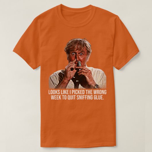 接着剤の吸いストップ取りに週が間違っている Tシャツ (デザイン正面)