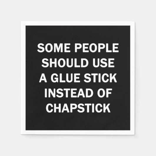 接着剤を使う人もいる スタンダードカクテルナプキン (正面)