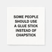 接着剤を使う人もいる スタンダードカクテルナプキン (正面)