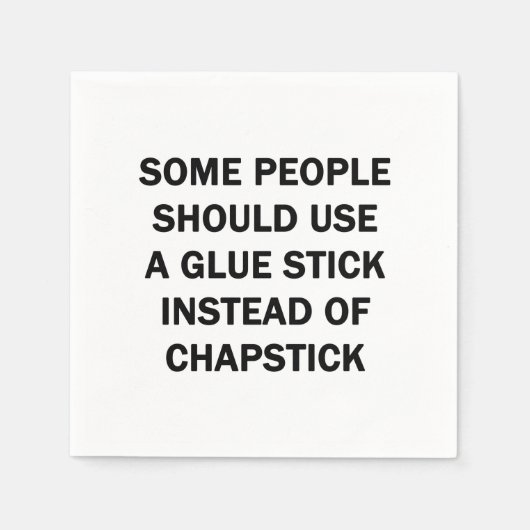 接着剤を使う人もいる スタンダードカクテルナプキン (正面)