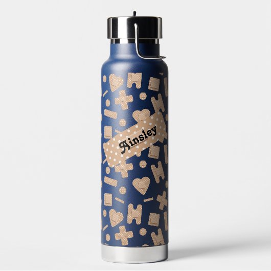 接着剤包帯の組み合わせパーソナライズされた ウォーターボトル (左面)