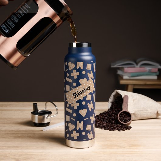 接着剤包帯の組み合わせパーソナライズされた ウォーターボトル (コーヒー)